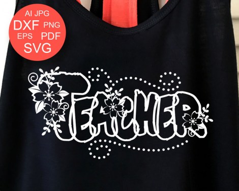 Teacher sign black white Party Season store 2